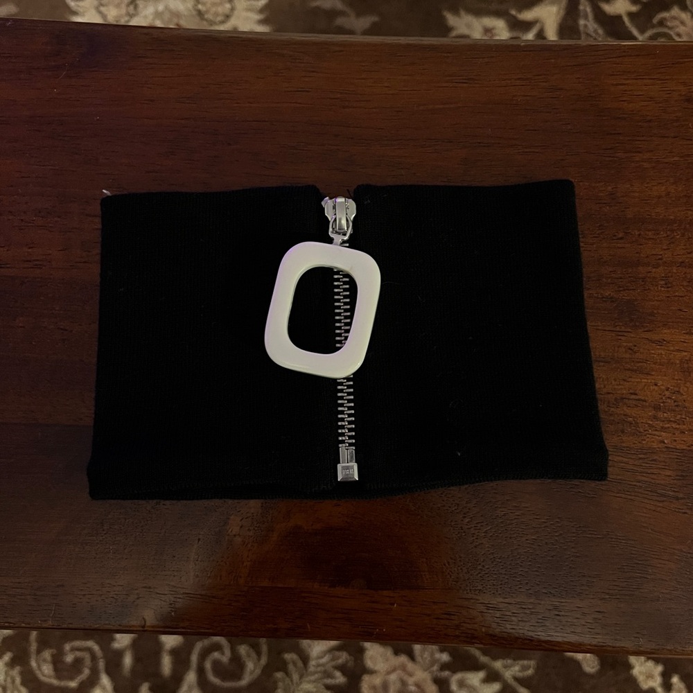 JW ANDERSON Black Knit Neck Warmer with Zipper